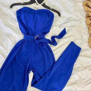 Sleeveless Royal Blue Jumpsuit